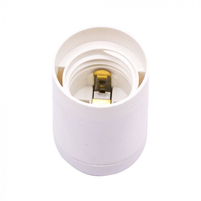 E27 LAMP HOLDER (POLYBAG WITH CARD) 59X38 WHITE