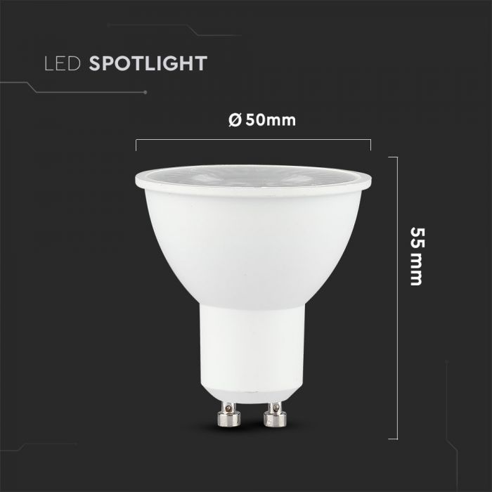 LED GU10 LAMP 7.5W CW 610lm 38° 50X55 WITH SAMSUNG CHIP