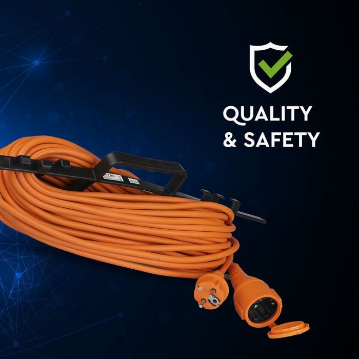 EXTENSION CABLE (3G1.5MMX30M) 1 WAY 16A IP44 ORANGE & BLACK