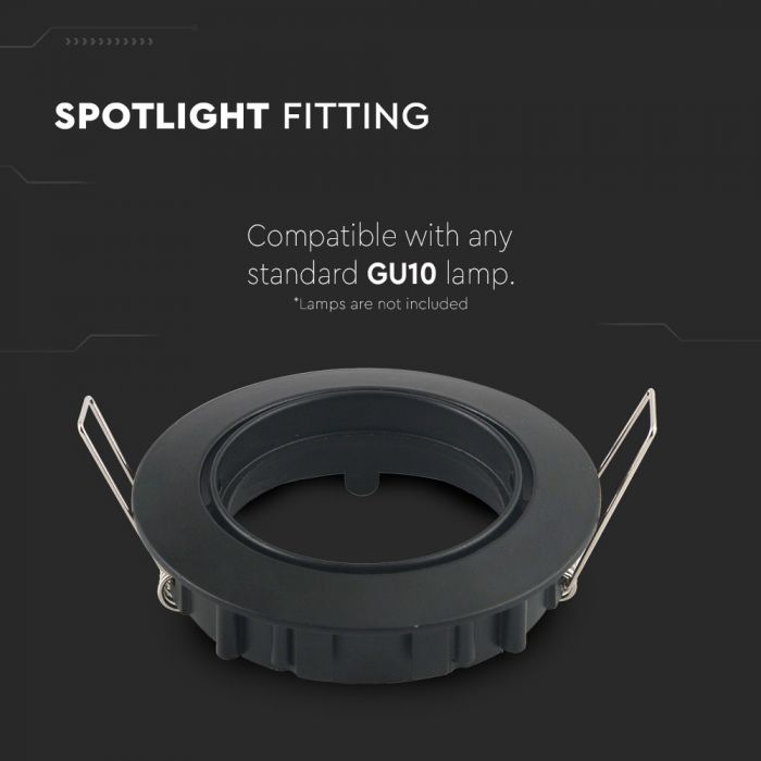 LED BRACKET GU10 ROUND MOVABLE BLACK 82 (75)