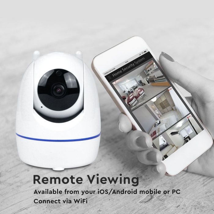 INDOOR CAMERA WIFI IP 2 WAY AUDIO WITH SPEAKER MICROPHONE 3MP 5V WITH AUTO TRACK FUNCTION IP20