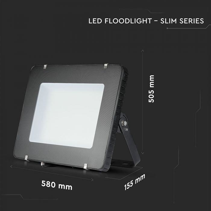 LED FLOOD SLIM 400W DL 100° 48000lm (120lm/W) IP65 BLACK SAMSUNG CHIP A++