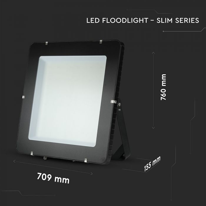 LED FLOOD SLIM 1000W DL 100° 120000lm (120lm/W) IP65 BLACK SAMSUNG CHIP A++