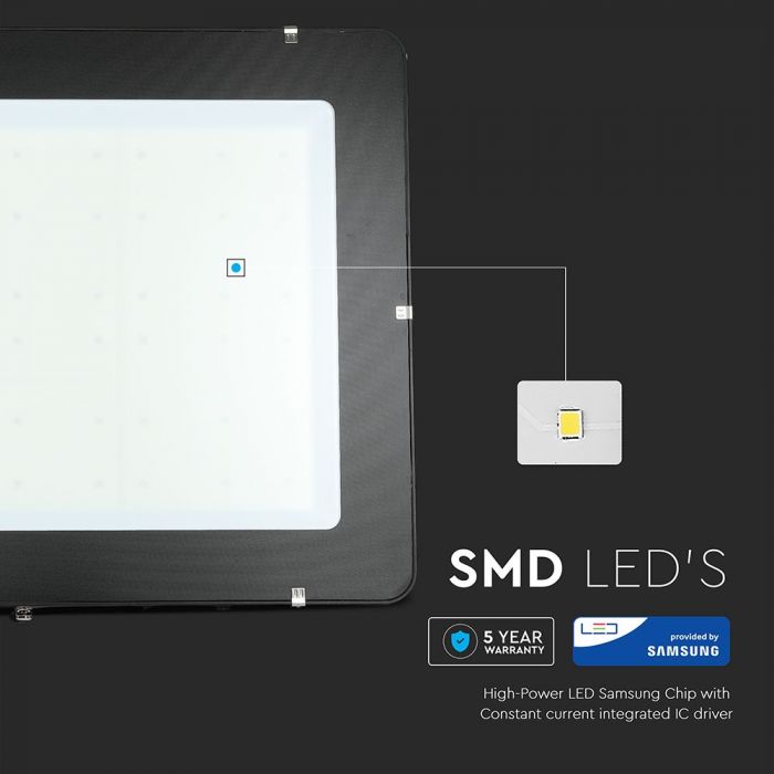 LED FLOOD SLIM 1000W DL 100° 120000lm (120lm/W) IP65 BLACK SAMSUNG CHIP A++