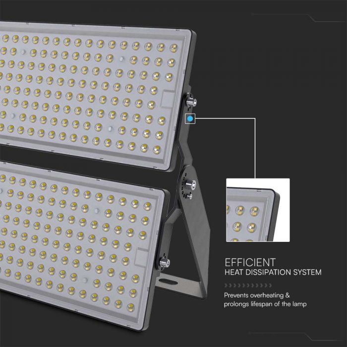 LED SUPER HIGH POWER FLOODLIGHT 500W CW  67500lm  IP65 BLACK