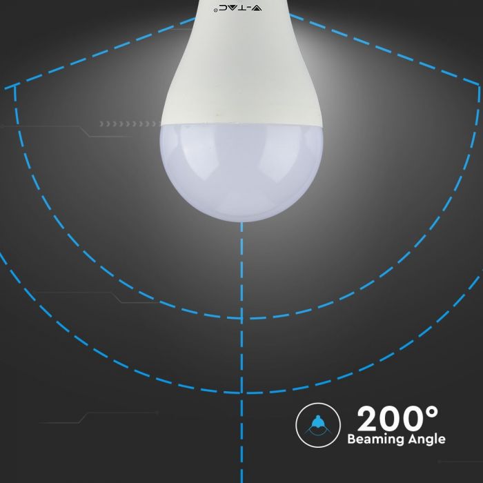 LED E27 LAMP A65 15W WW 1500lm 200° 65X130 THERMOPLASTIC